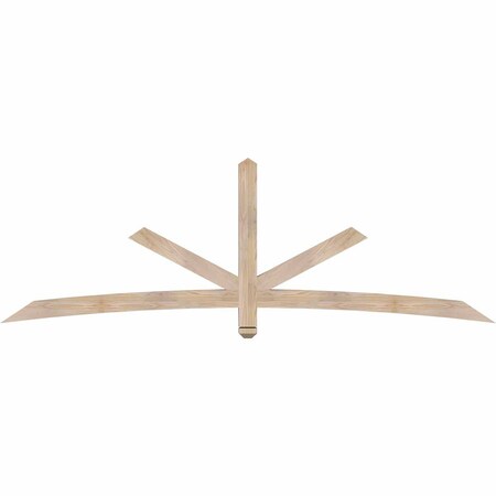 Ekena Millwork Alberta Smooth Timber Gable Bracket, Douglas Fir, 96"W x 32"H x 3 1/2"D x 3 1/2"F, 8/12 Pitch GBW096X32X0404ALB00SDF
